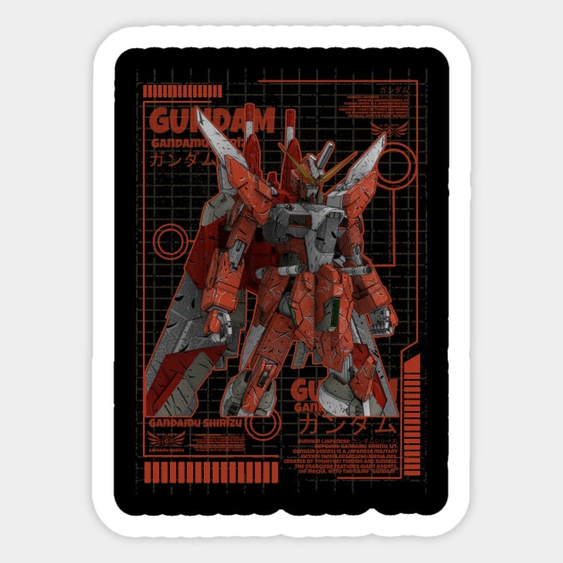 ZGMF-X09A Justice Gundam Sticker by gblackid